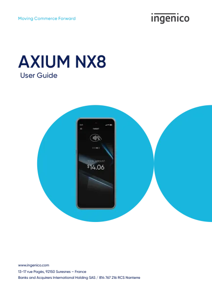 User guide _AXIUM NX8_Image_EN